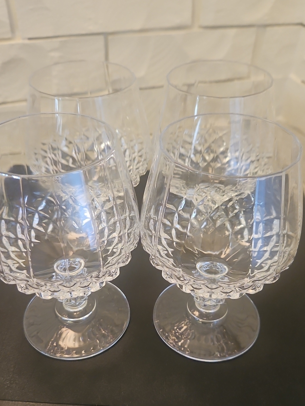 Cristal D'Arques Crystal-Effect Brandy Glasses - Set of 4 Excellent Condition!